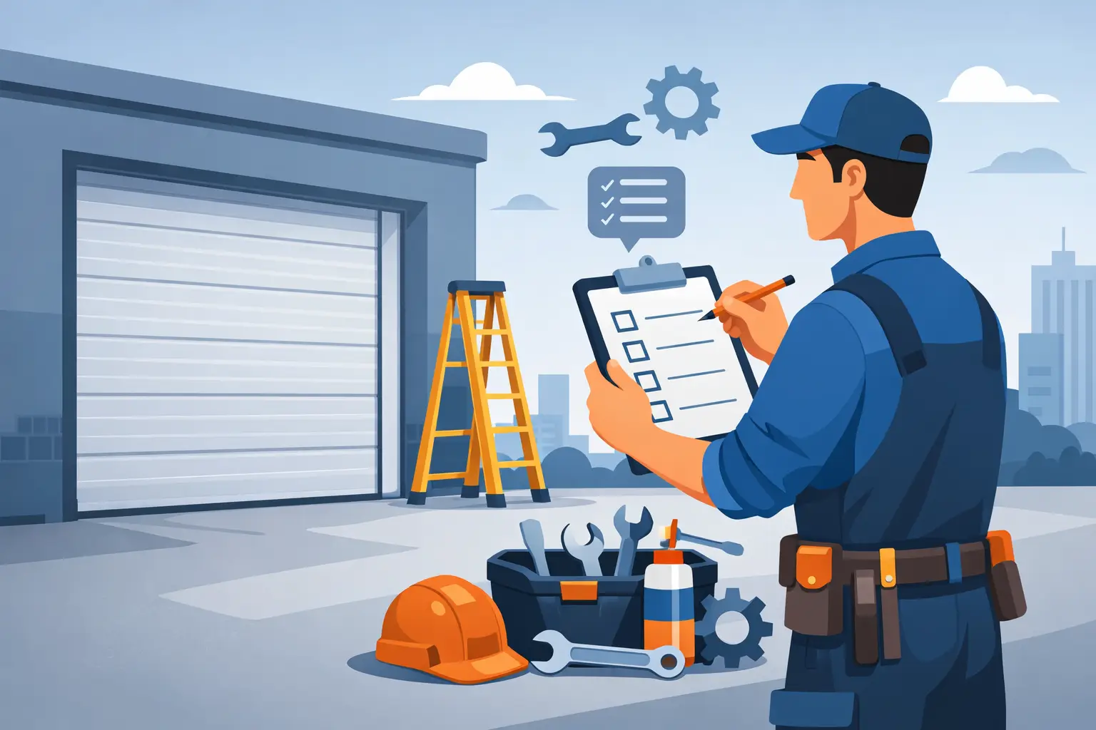 Read more about the article Commercial Garage Door Maintenance Checklist