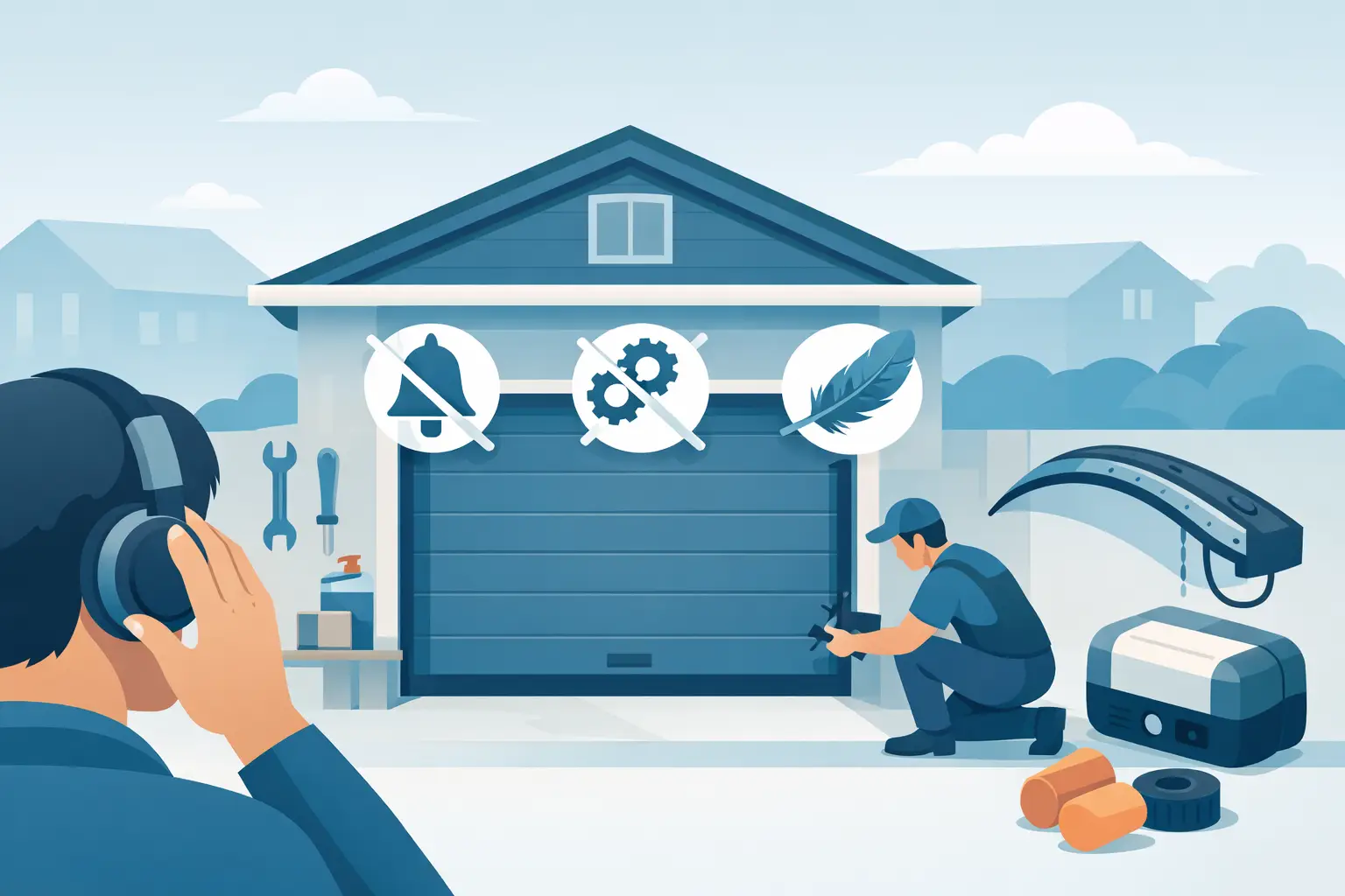 Read more about the article Quiet Garage Door Solutions That Actually Work