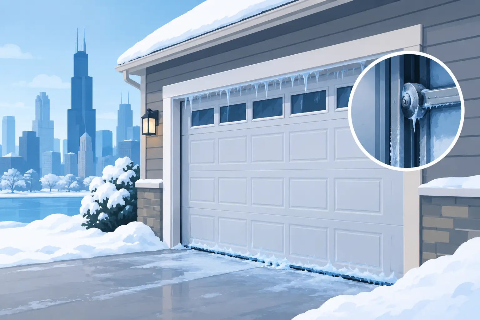 You are currently viewing Why Garage Doors Freeze in Chicago Winters