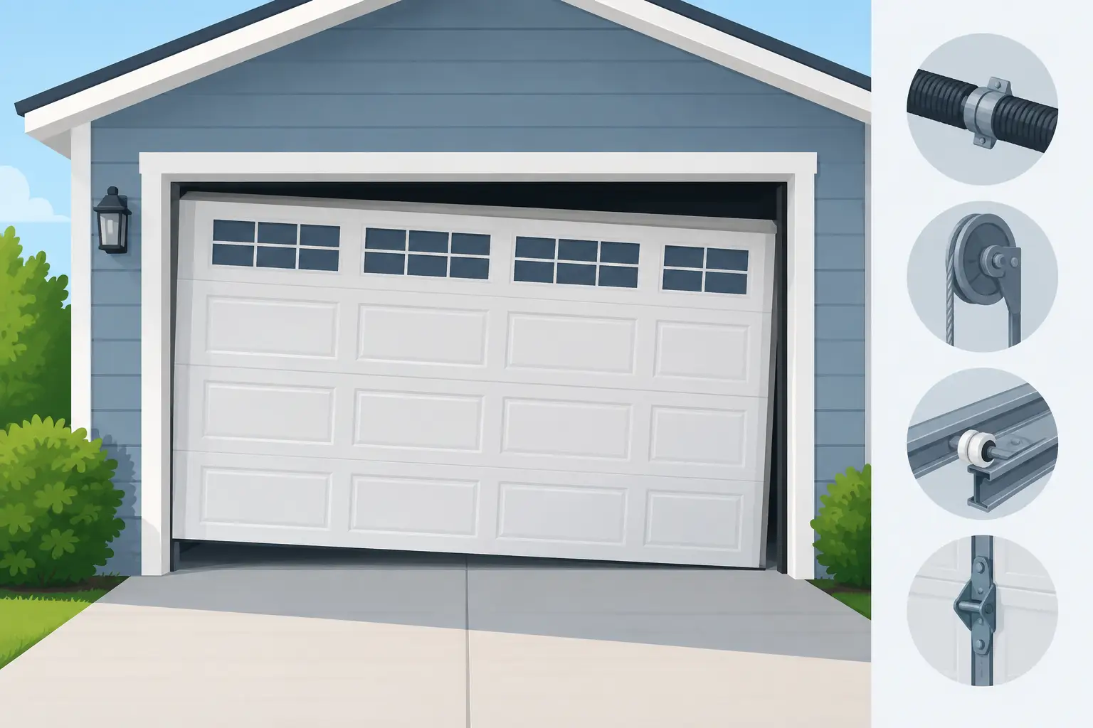 You are currently viewing Why Is Garage Door Crooked? Causes and Fixes